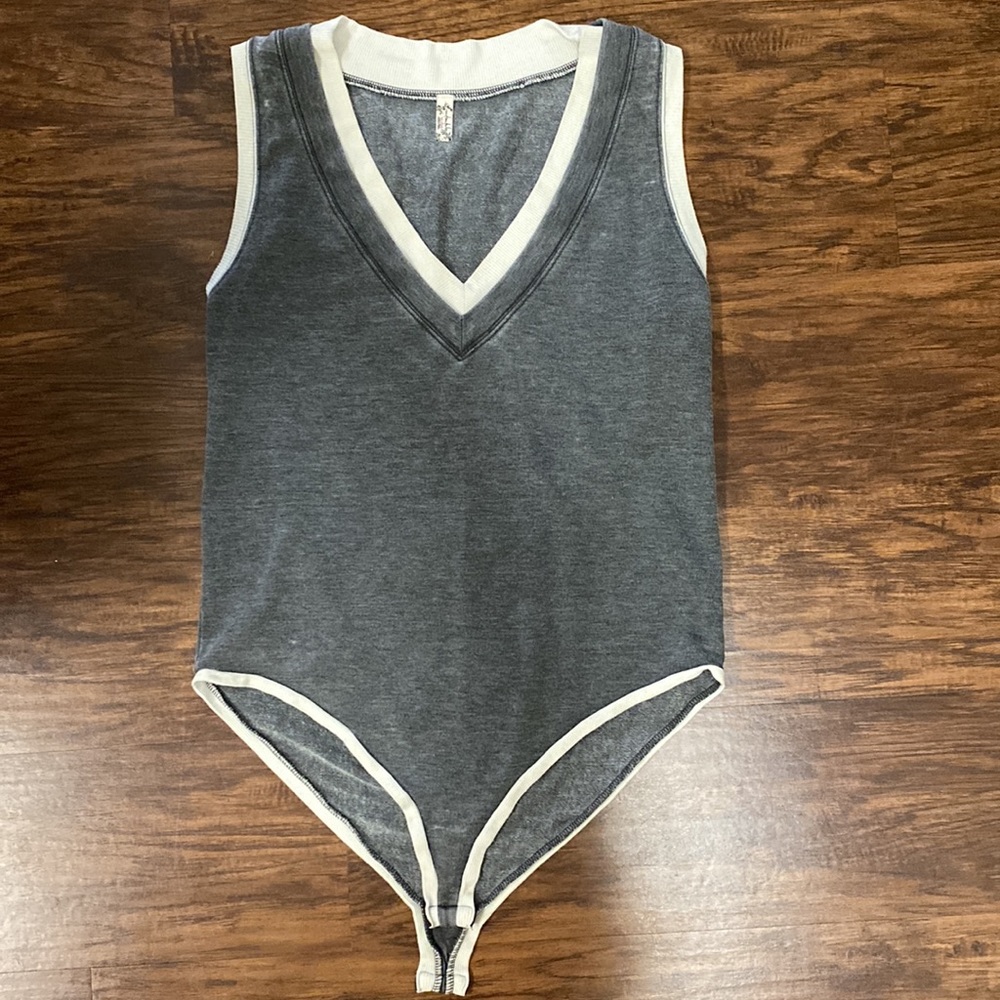 Free People Cozy Girl Deep V Body Suit - Picture 5 of 10